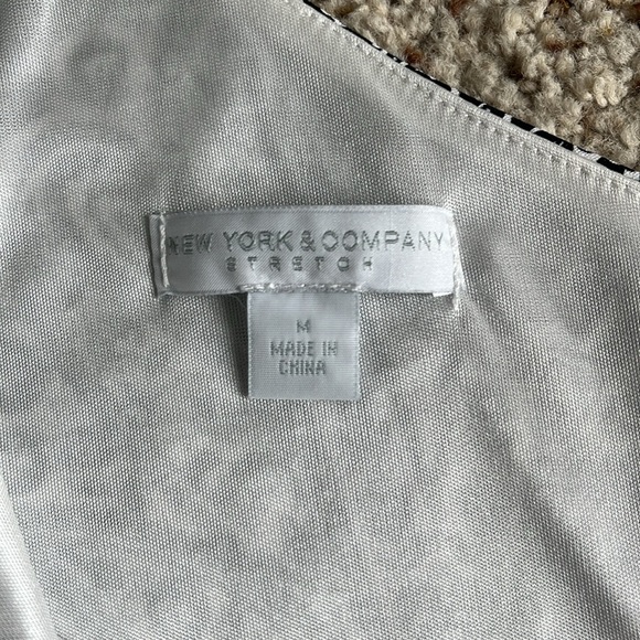 New York & Company Black and White One-Shoulder Dress - Picture 2 of 9